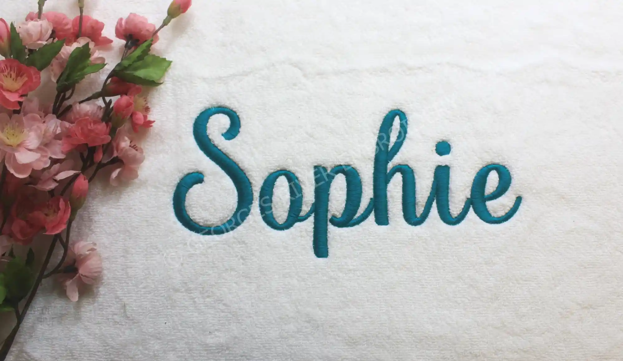 Personalised Embroidered Bath Towel With Name – Soft, Long Lasting and Colour Fast - Image 3