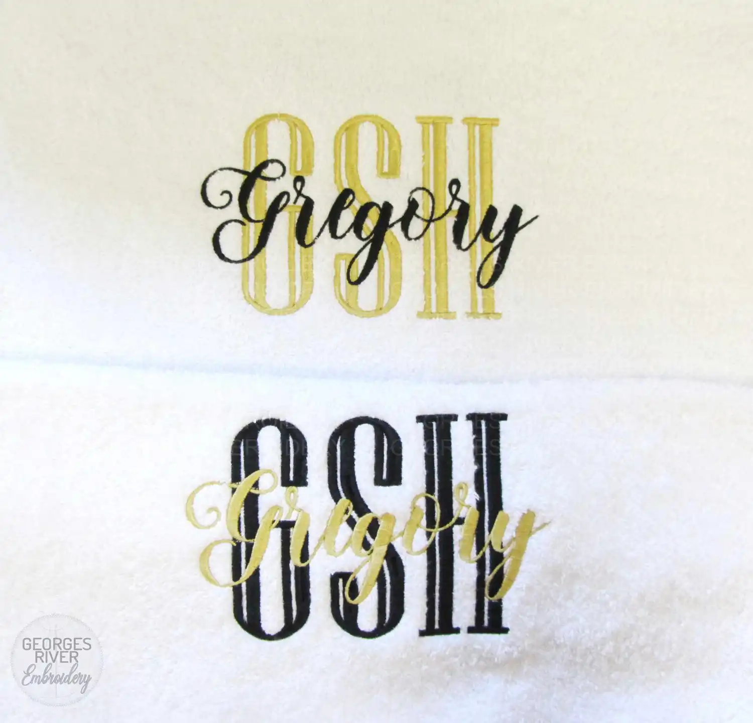 Personalised Monogrammed Bath Towel - Single or Set- Initials and Name - Image 6
