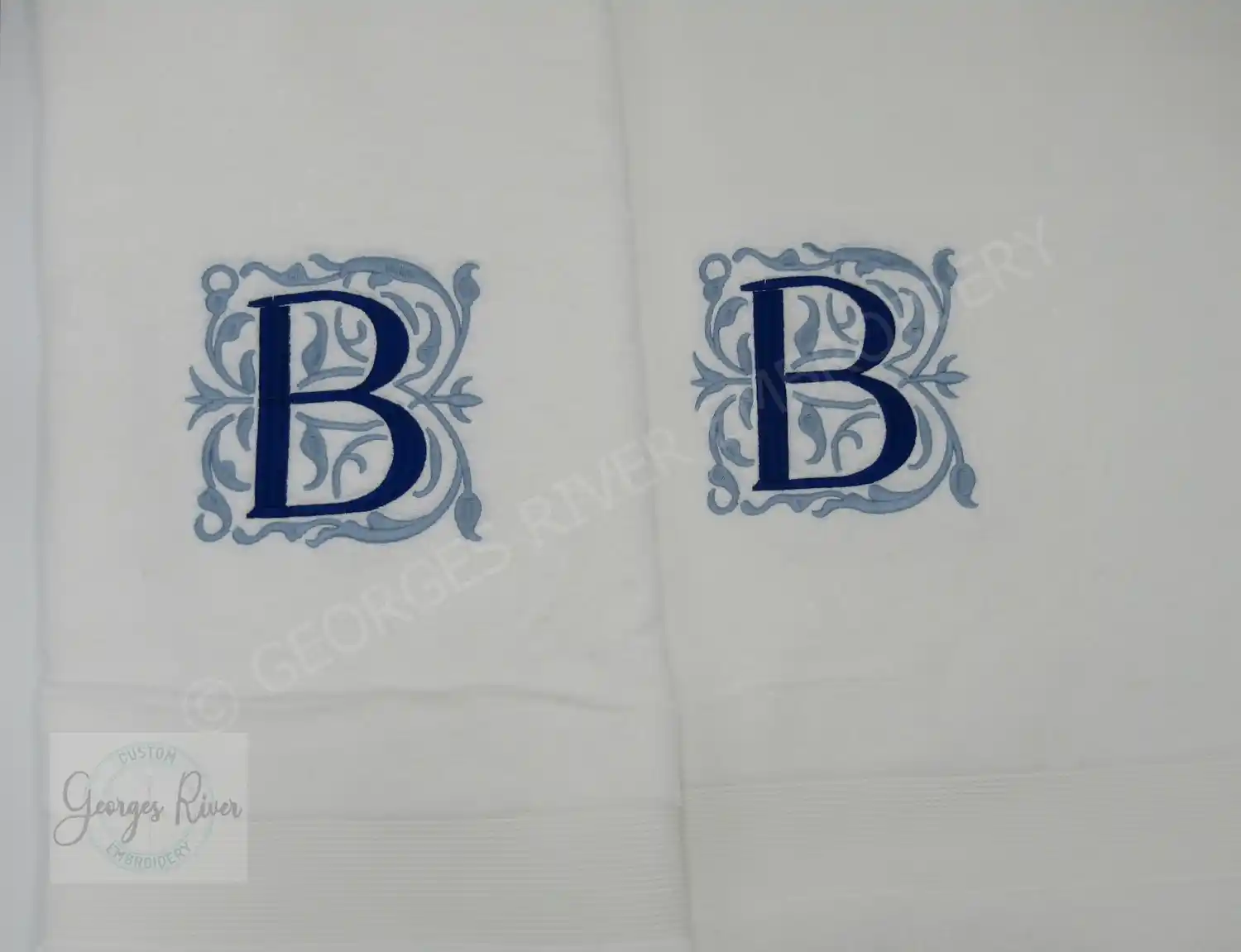 Personalised Monogrammed Bath Towel - Single or Set - 1 Letter Swirls Design - Image 5
