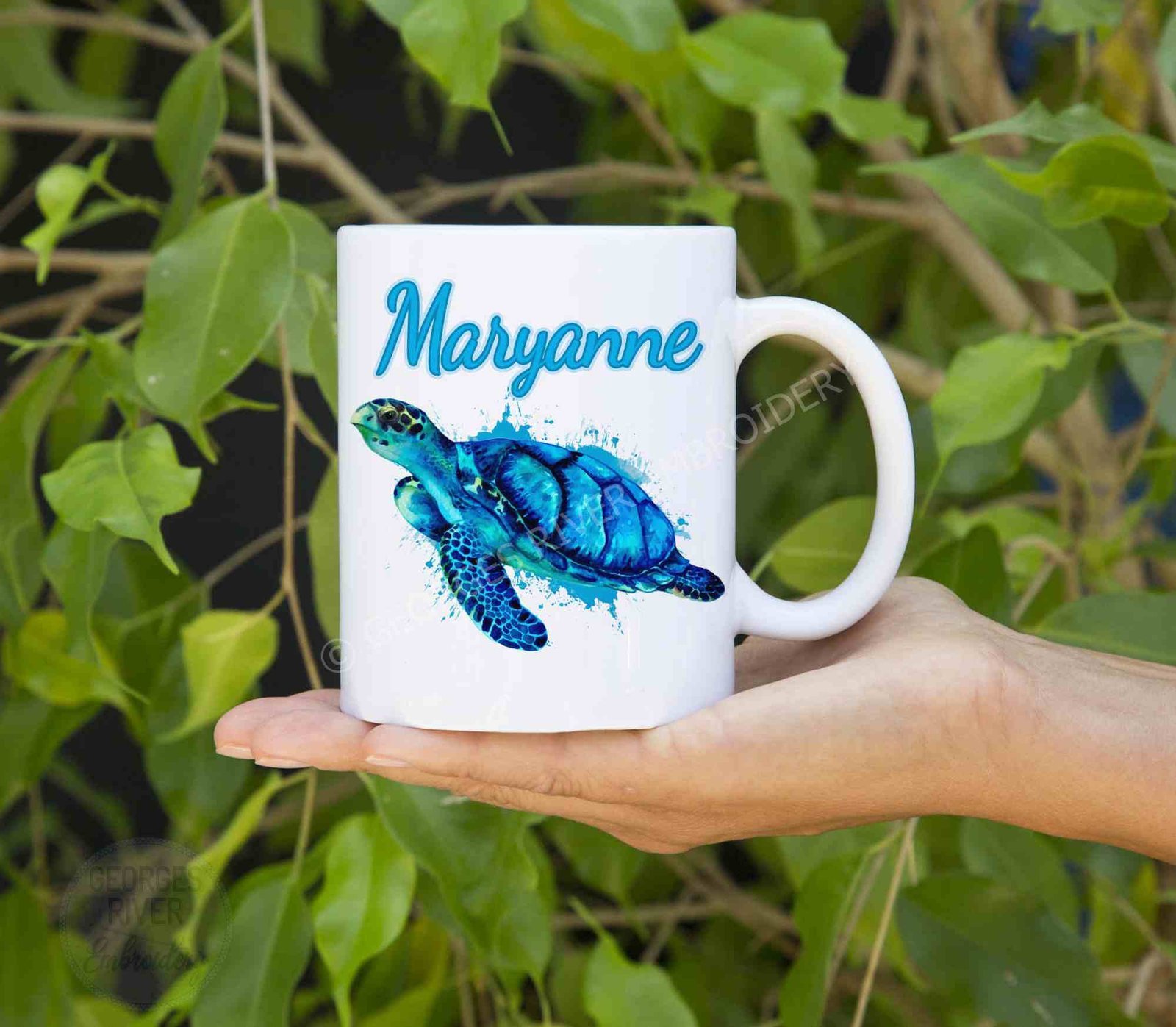 Coffee Mug Turtle Design - Personalised with your name - Image 3