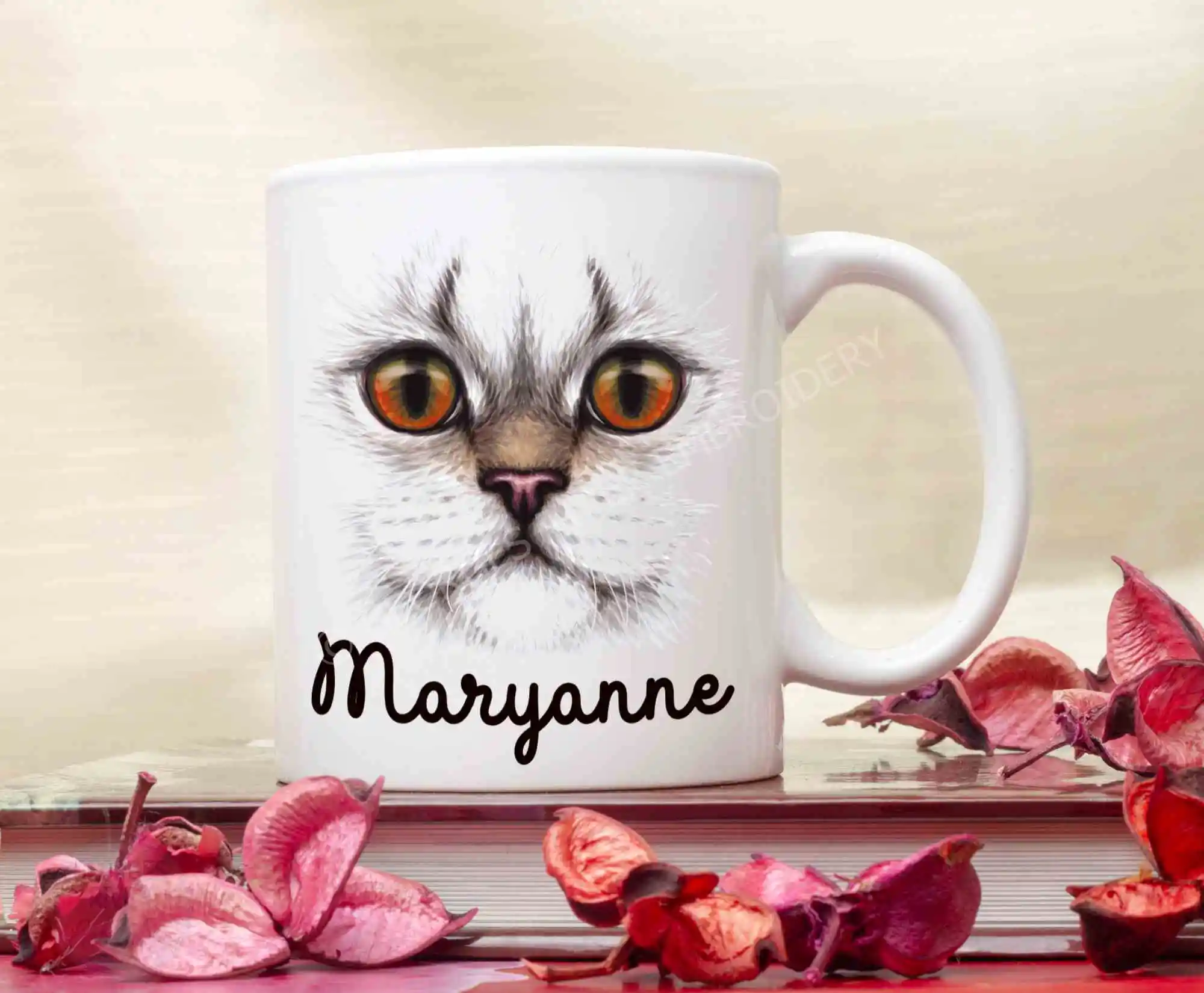 Cat Lovers Coffee Mug - Personalised with your name - Image 3