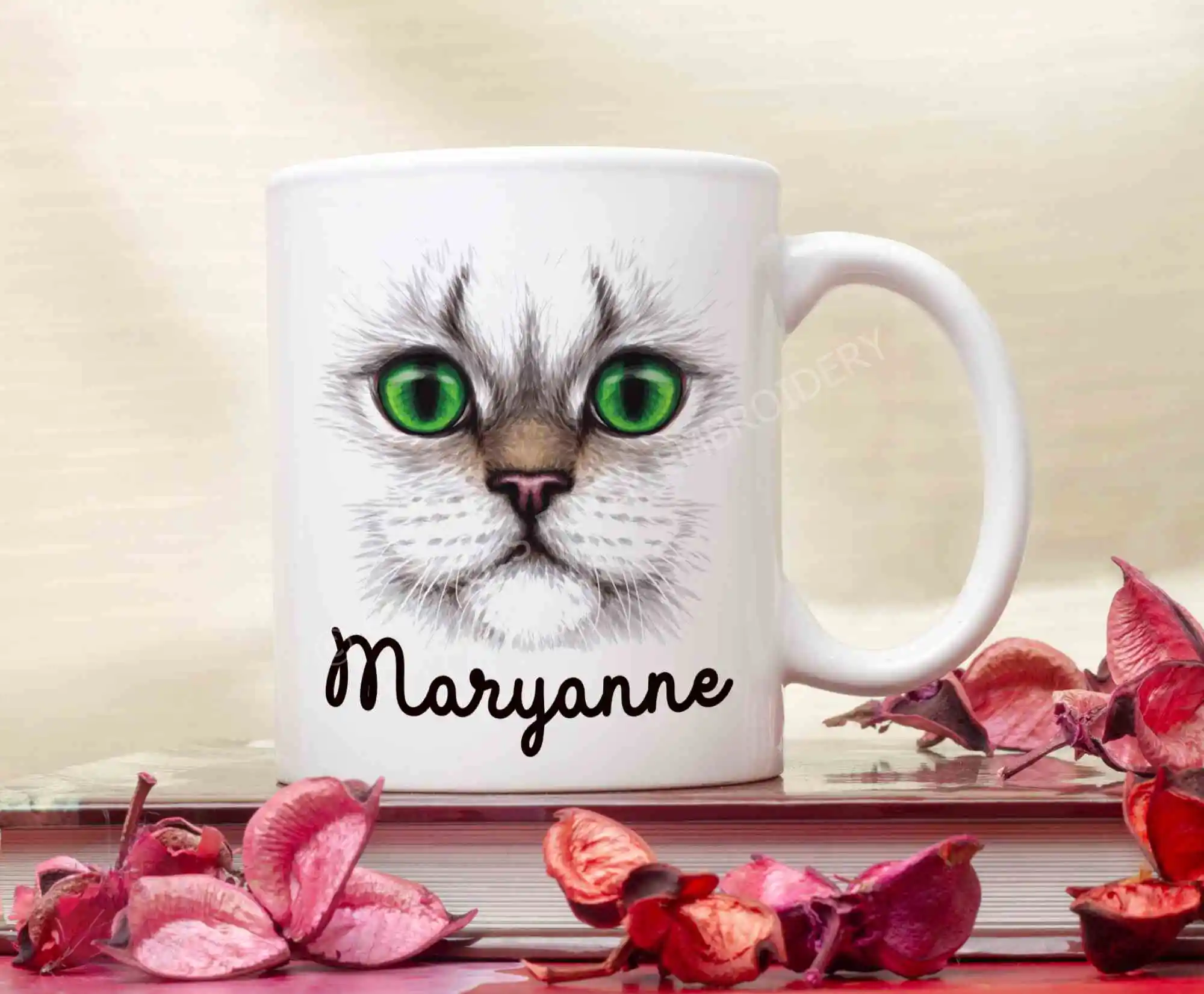 Cat Lovers Coffee Mug - Personalised with your name - Image 5