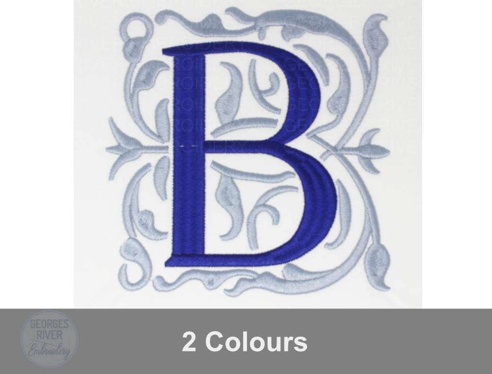 Personalised Monogrammed Bath Towel - Single or Set - 1 Letter Swirls Design - Image 3