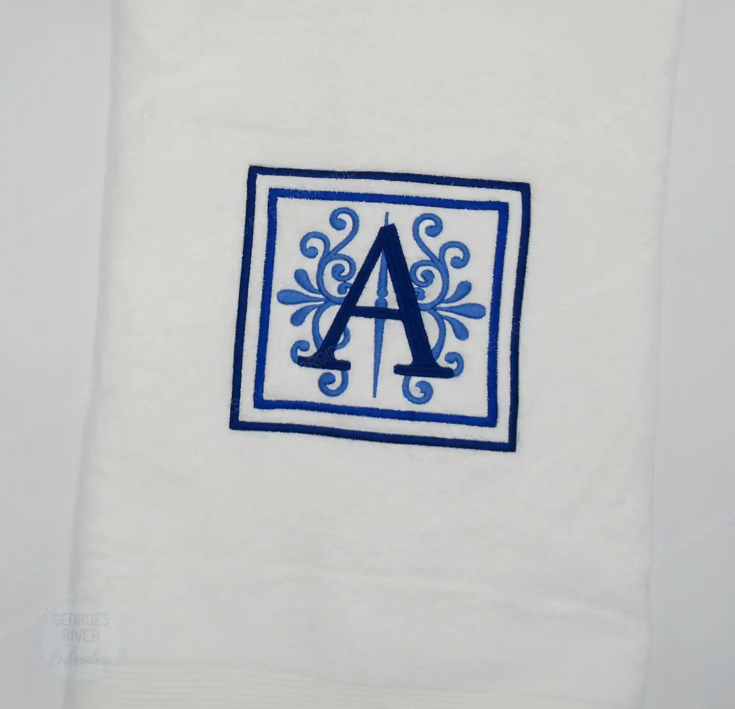 Personalised Monogrammed Bath Towel - Single or Set- Initials and Swirls - Image 4