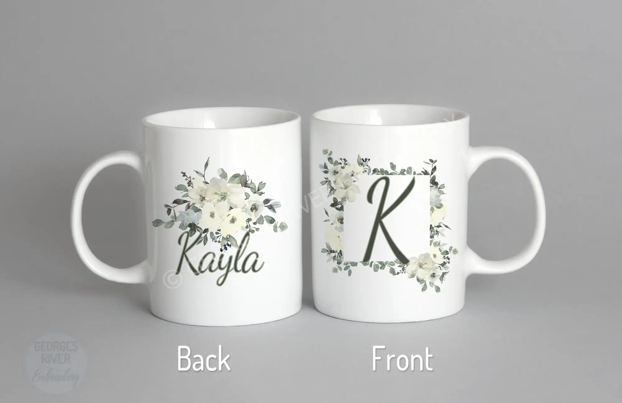 Personalised Mug - Flowers - With Your Name - Image 5