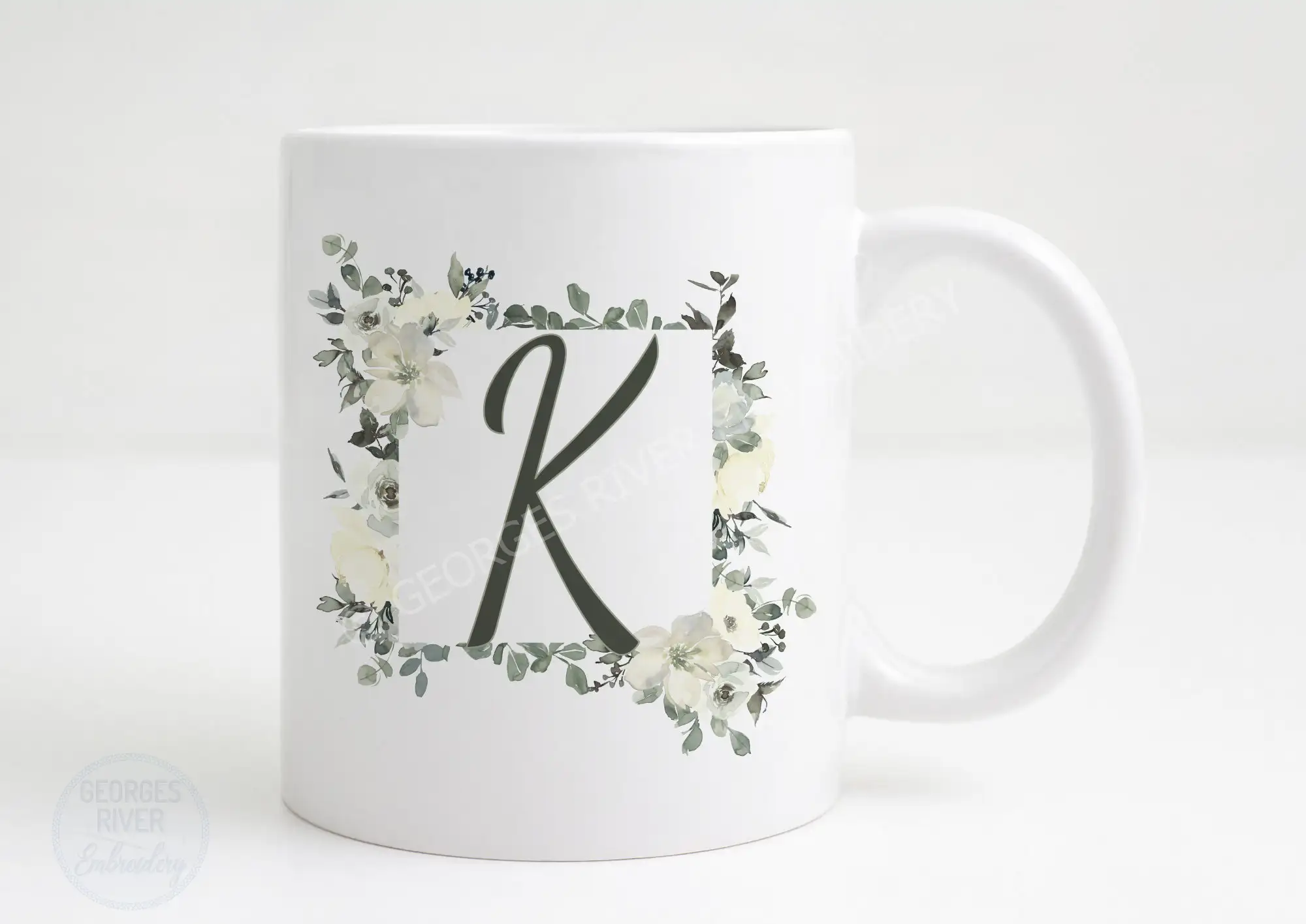 Personalised Mug - Flowers - With Your Name - Image 3
