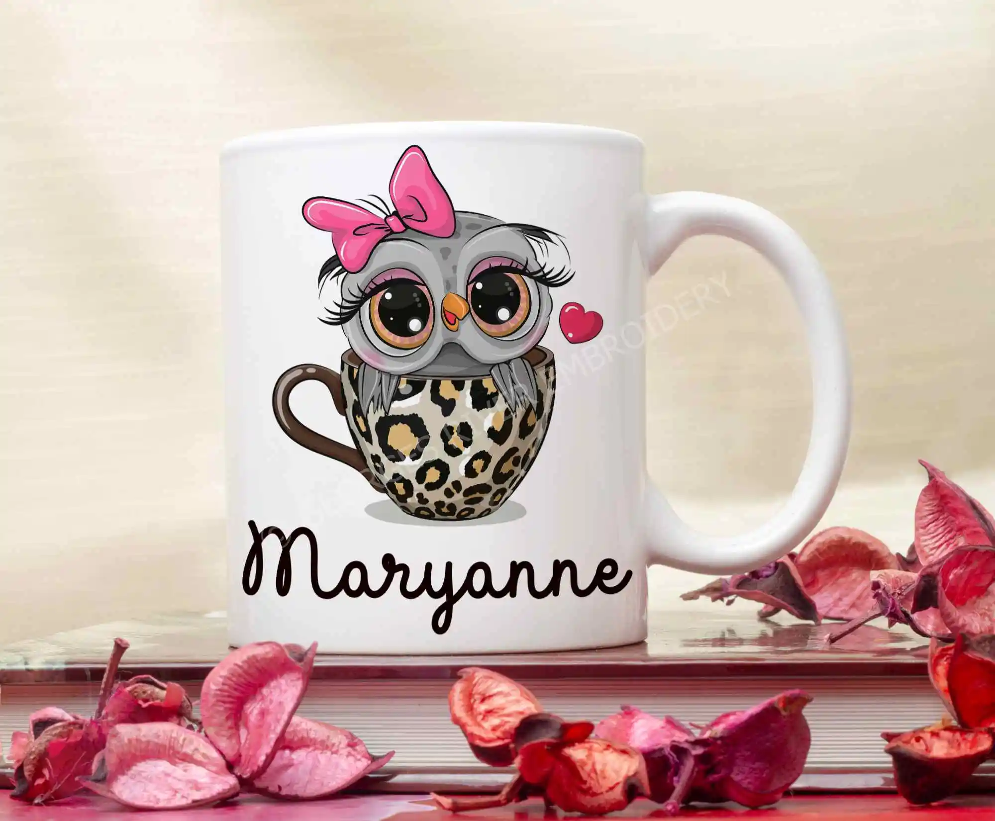 Fun Owl Coffee Mug - Personalised with your name - Image 2