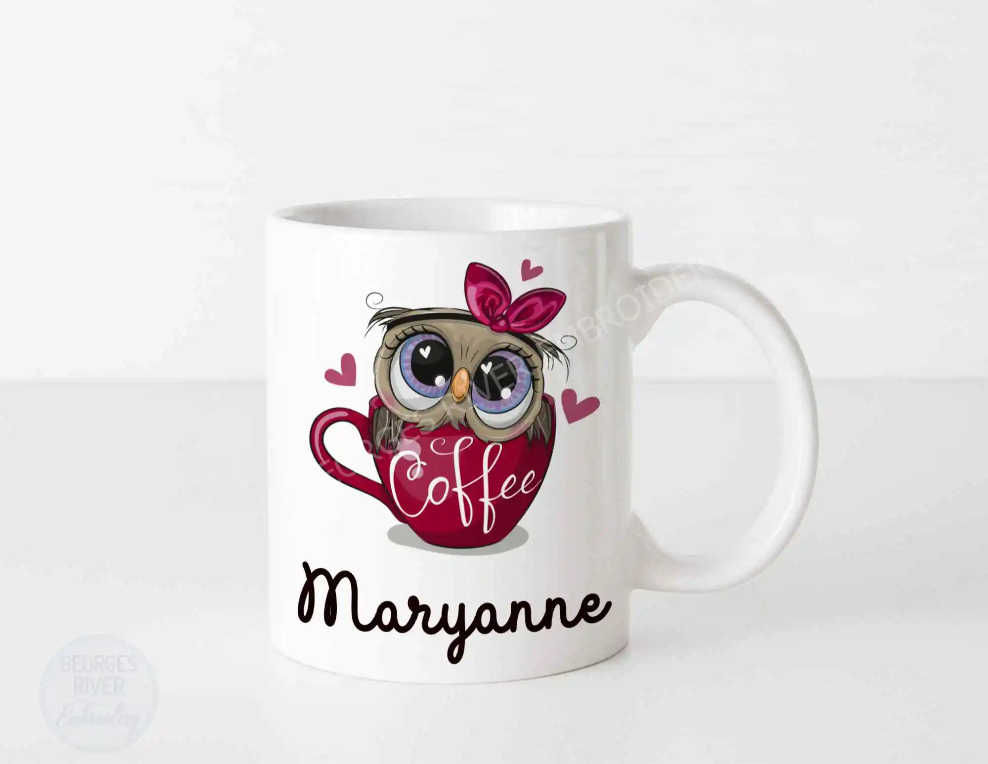 Fun Owl Coffee Mug - Personalised with your name