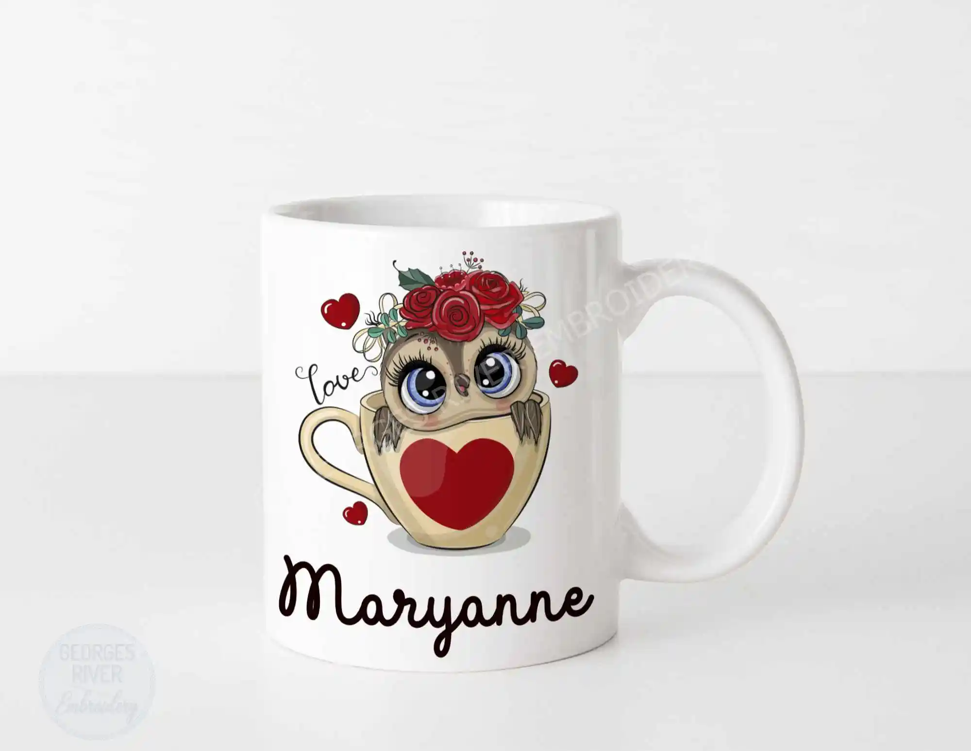 Fun Owl Coffee Mug - Personalised with your name