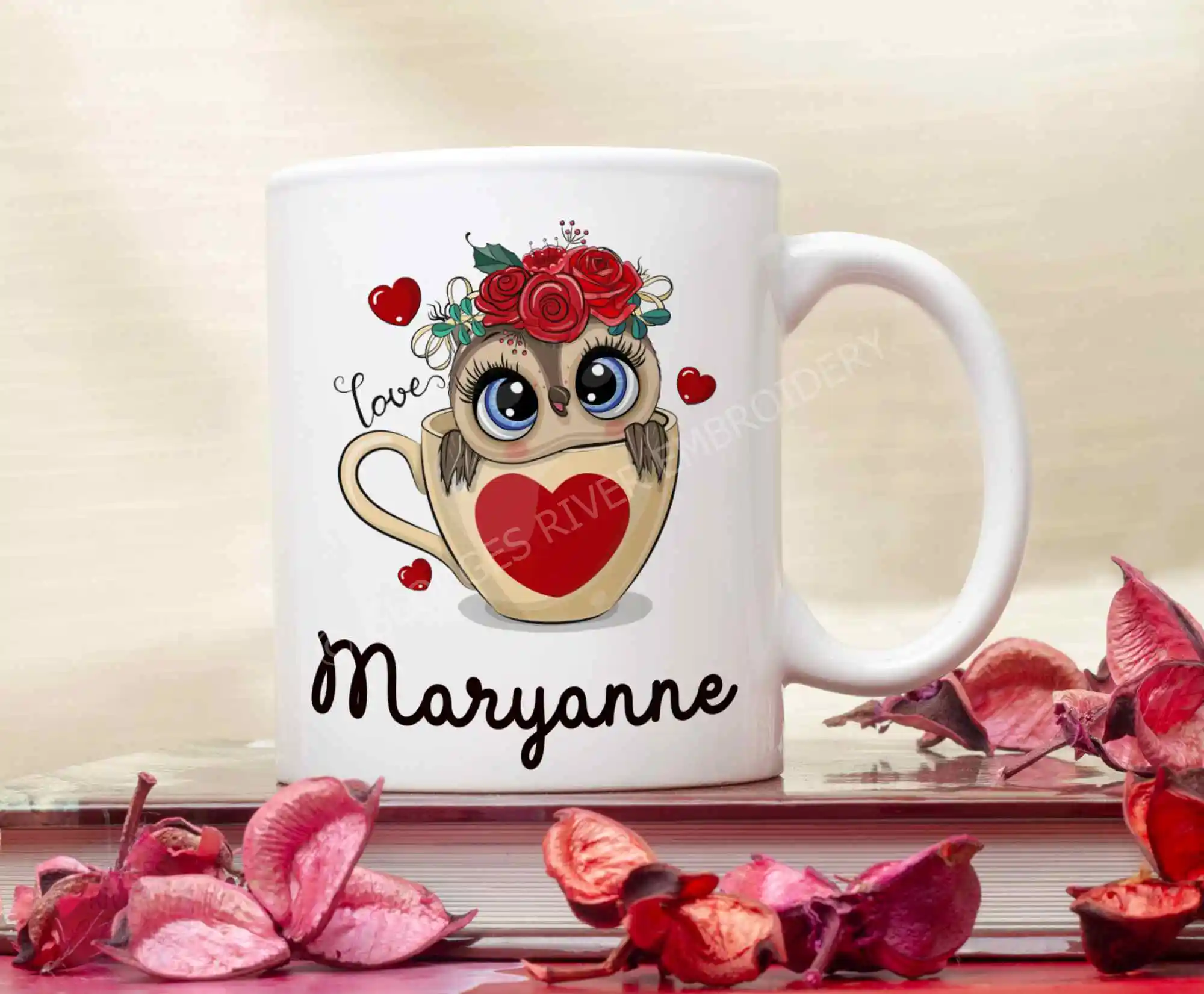 Fun Owl Coffee Mug - Personalised with your name - Image 2