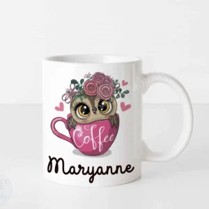 Fun Owl Coffee Mug - Personalised with your name