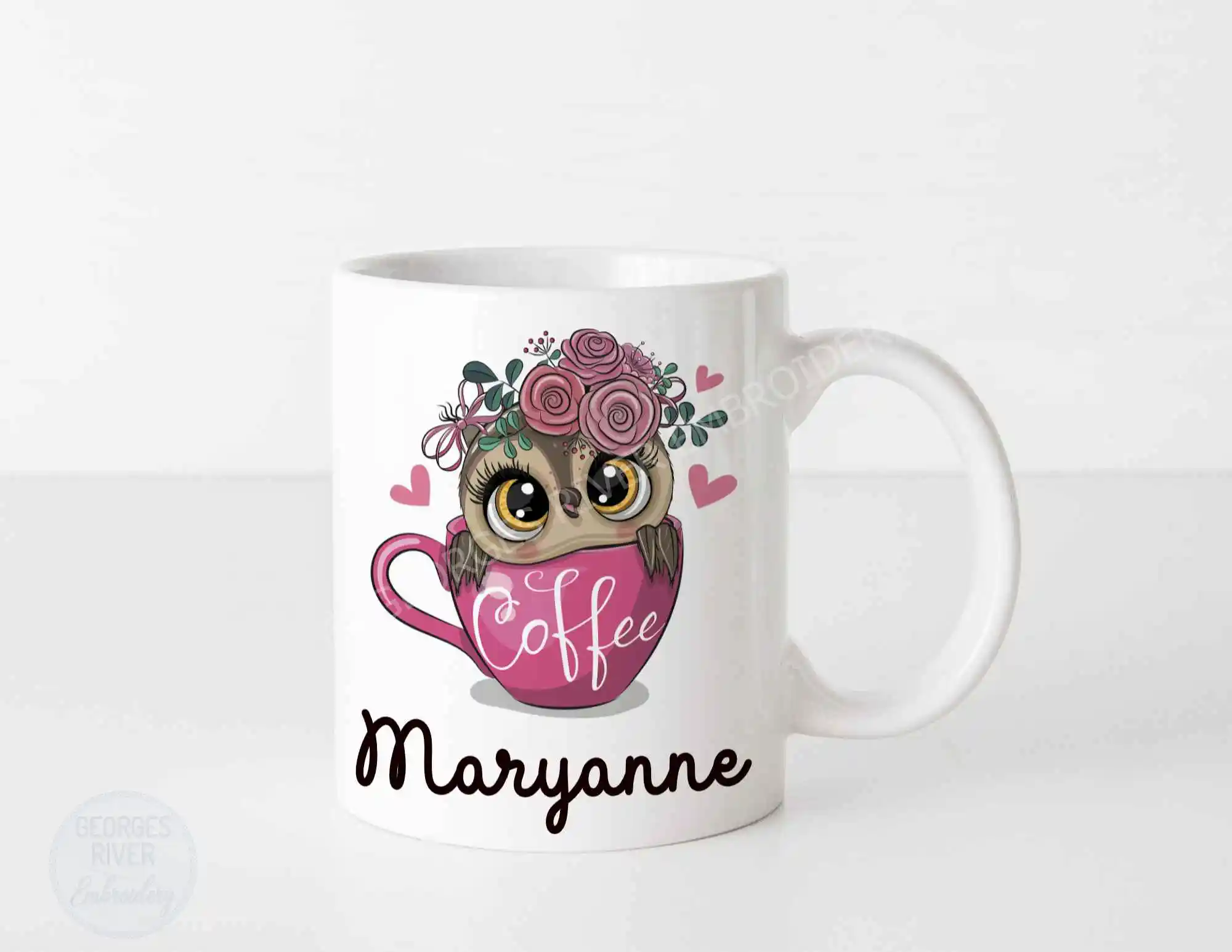 Fun Owl Coffee Mug - Personalised with your name