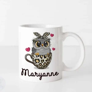 Fun Owl Coffee Mug - Personalised with your name