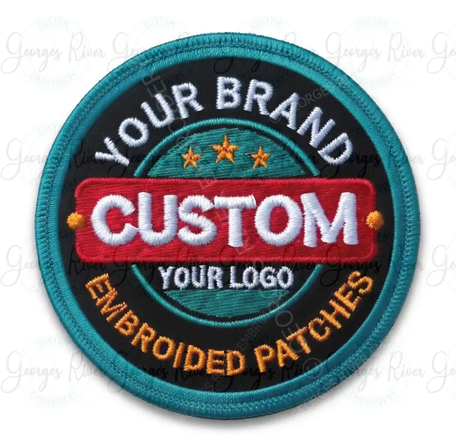 Custom Embroidered Logo Patch - Your company logo - Iron On Patch, Sew OnPatch