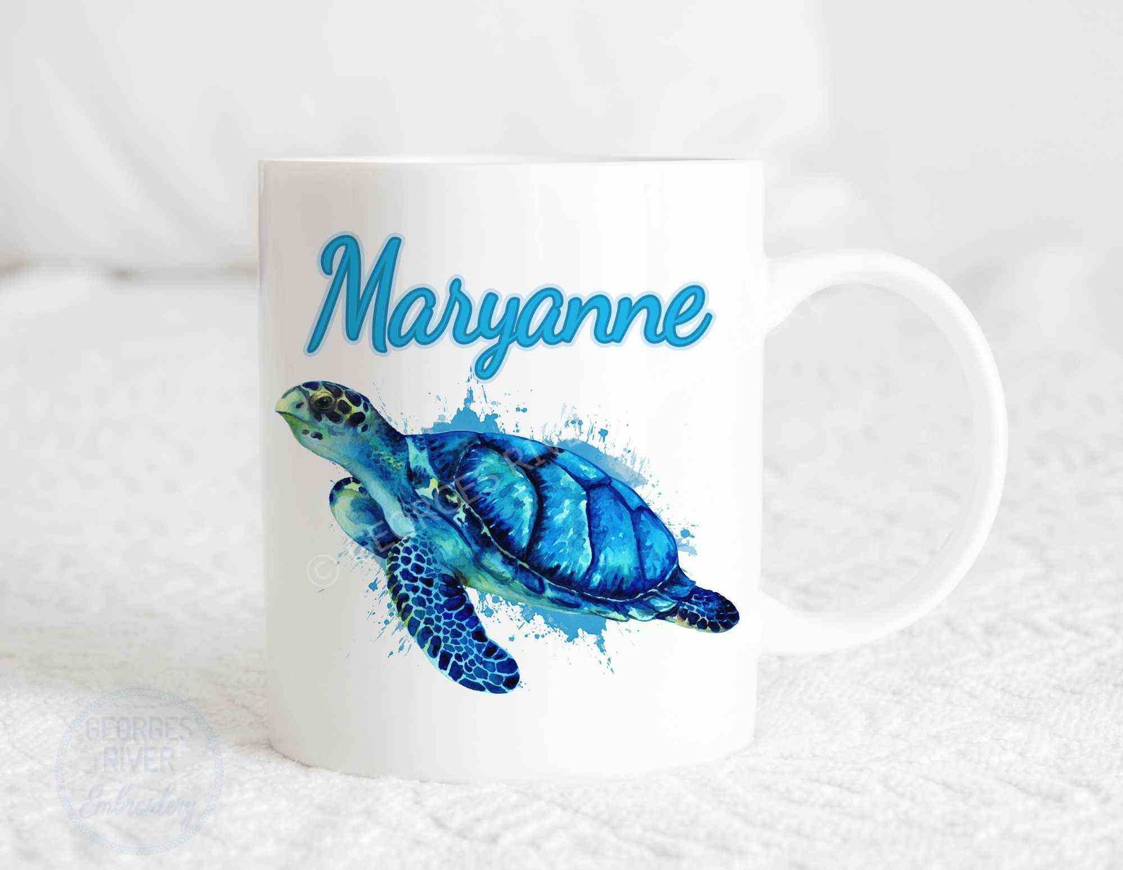 Coffee Mug Turtle Design - Personalised with your name