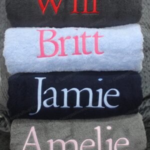 Personalised Embroidered Bath Towel With Name