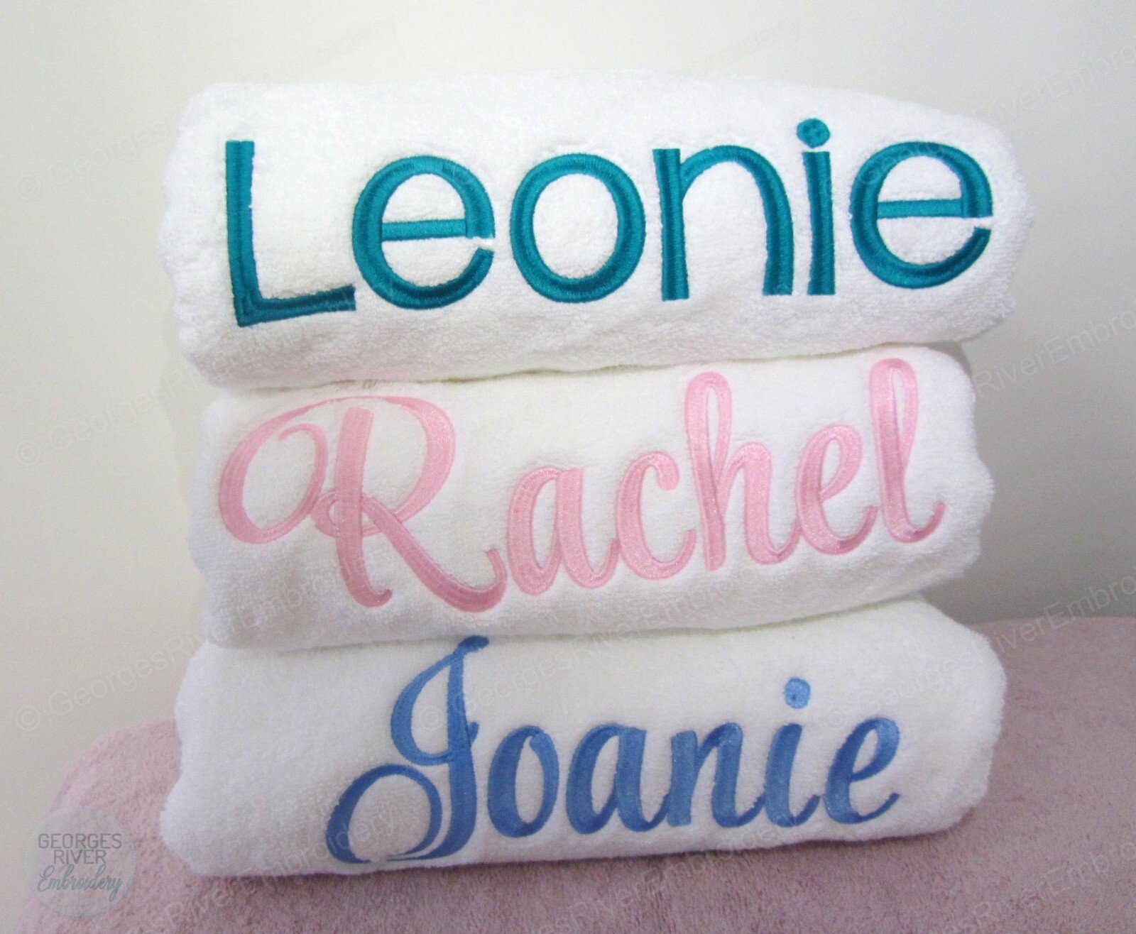 Personalised Embroidered Bath Towel With Name