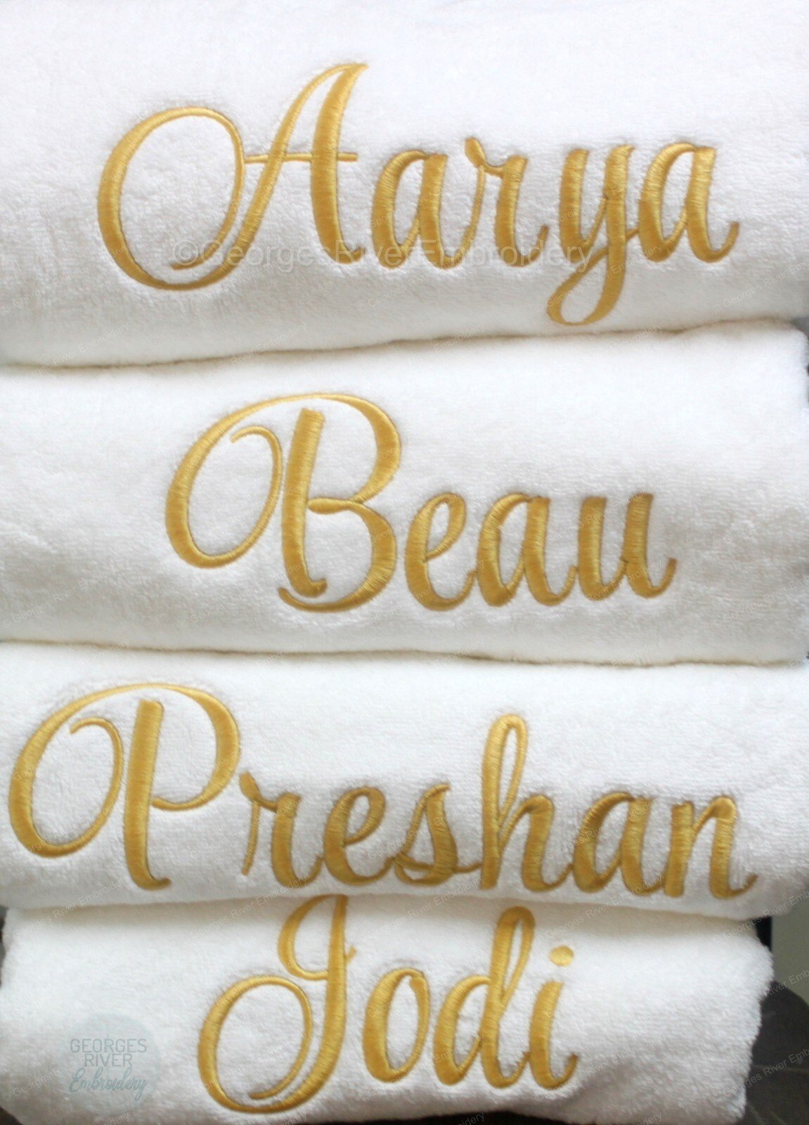Personalised Embroidered Bath Towel With Name